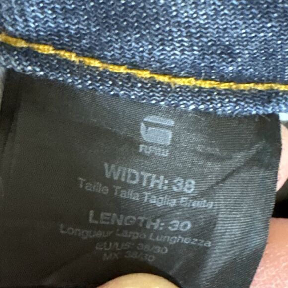 G-STAR RAW ATTACC Straight Jeans Mens 38x30 Dark Wash Button fly - Picture 7 of 11